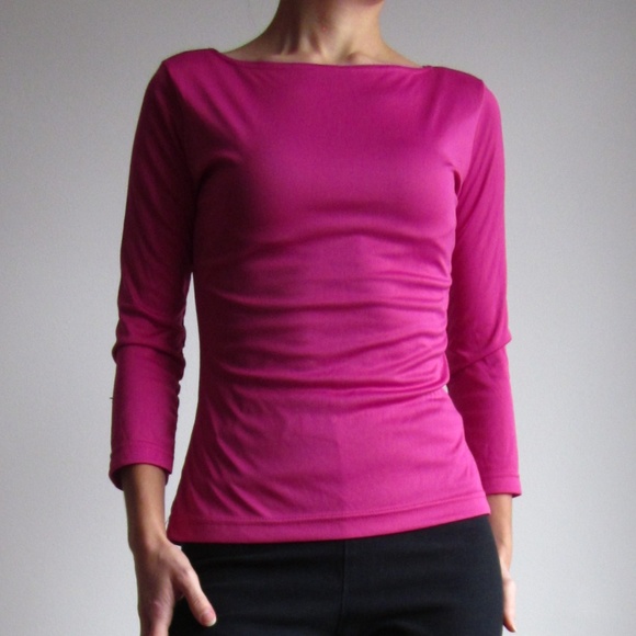 Hennes - Hot Pink Boat Neck 3/4 Sleeves - Picture 2 of 3